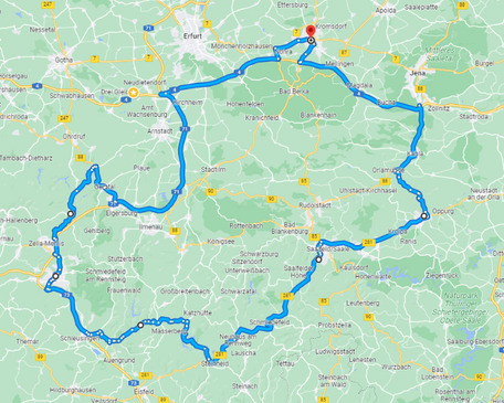 Best Western Hotel Erfurt-Apfelstädt - Landkarte mit Route