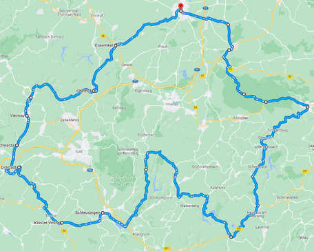 Best Western Hotel Erfurt-Apfelstädt - Landkarte mit Route