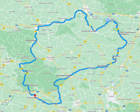 Best Western Hotel Erfurt-Apfelstädt - Landkarte mit Route